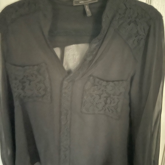 Sheer black blouse - Picture 2 of 2